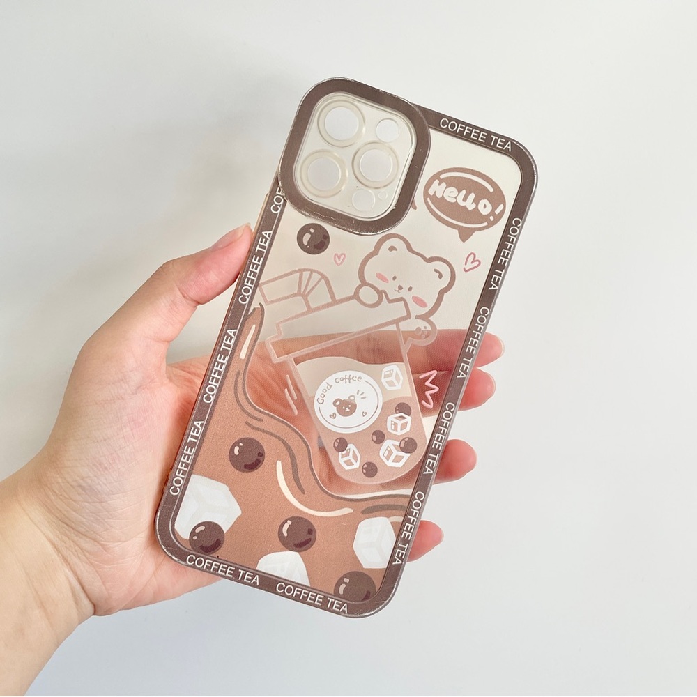 iPhone 12 Pro Case with Clear Boba Bear Print